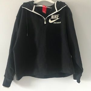 Black crop Nike hoodie